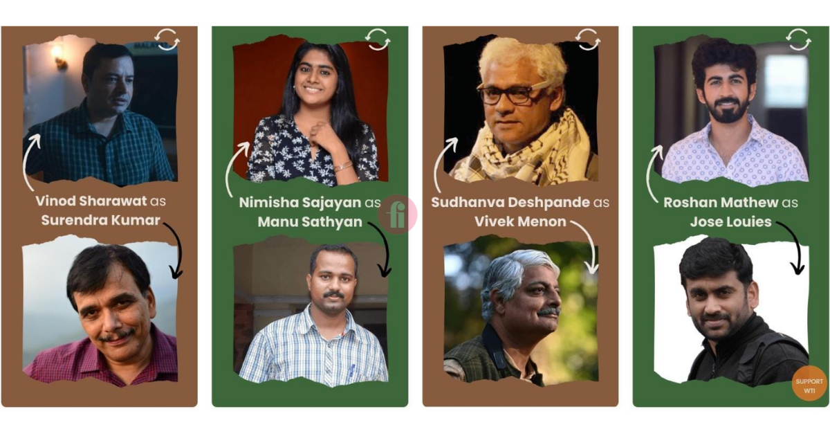 Meet the Real Life Heroes, Aptly played by Roshan Mathew, Dibyendu Bhattacharya, and Nimisha Sajayan in the critically acclaimed series Poacher